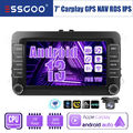 7" Android 13 32G Apple CarPlay Autoradio GPS NAV Kam Für VW GOLF 5 Polo Passat