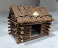 Nagerhaus Echtholz 25x18x23cm Holz Holzhaus Meerschweinchen Hase Kaninchen Nager