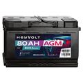 HeyVolt Start Autobatterie 12V 80Ah 800A EN AGM PKW Starterbatterie Wartungsfrei