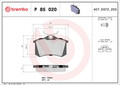 BREMBO Bremsbelagsatz Scheibenbremse XTRA LINE P 85 020X für AUDI FIAT FORD VW 4