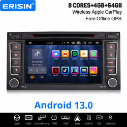 64GB Android 13 DAB+ Autoradio 8-Kern CarPlay 4G Navi Für VW Touareg T5 Multivan