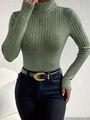 Damen Winter Rollkragenpullover Pulli Strickpullover Pullover Sweater Herbst t53