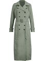 Long-Trenchcoat mit Taillengürtel Gr. 38 Seegras Damen-Mantel Coat 1xget NEUw