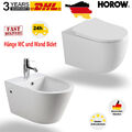 Spülrandloses Wand Hänge WC Hängebidet Toilette Bidet Rimless Softclose mit Sitz