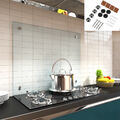 Spritzschutz Küchenrückwand Fliesenspiegel Glas ESG Wandschutz Rückwand 80x55cm