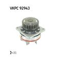 1x Wasserpumpe, Motorkühlung SKF VKPC 92943 passend für NISSAN RENAULT