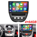 4+64G Android 13 Autoradio Carplay GPS für Toyota Aygo Citroen C1 Peugeot 107