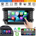 7" Apple Carplay Android 12 Autoradio GPS Navi Für 2 DIN VW GOLF 5 6 Passat Polo