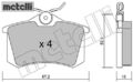 metelli 22-0100-0 Bremsbelagsatz für Scheibenbremse Bremsbelagsatz 