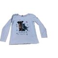 Langarmshirt Gr. 128 dopodopo weiß m. Hundewelpen m. Katze & Glitzerherzen m....