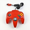 Original Nintendo 64 Zubehör : N64 Controller in ROT / Red - Gamepad Joypad