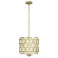 Deckenleuchte HAZAL in Gold Blattsilber Creme Ø38cm 3-flmg Modern Design Lampe