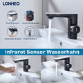 Infrarot Sensor Waschtischarmatur Bad Wasserhahn Einhand Mischbatterien Schwarz
