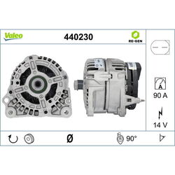 VALEO Lichtmaschine Generator LiMa ohne Pfand VALEO RE-GEN REMANUFACTURED 440230