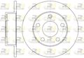 2x ROADHOUSE Bremsscheibe 6513.00 245mm für VW PASSAT B5 Variant 3B5 3B2 3B3 3B6