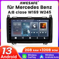 2G+32G Autoradio Für Mercedes Benz W245 W169 A B Klasse Android 13 GPS NAVI WIFI