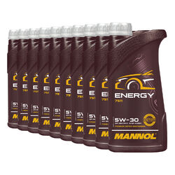 10 (10x1) Liter MANNOL SAE 5W-30 ENERGY Motoröl VW 502.00 / 505.00 / MB229.3