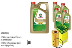 MANN-FILTER Ölfilter 9 L Castrol EDGE 5W-30 LL Titanium FST für BMW X3 3.0d