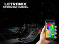 LETRONIX RGB LED Auto Sternenhimmel Sterne Lichtleiter Himmel mit App Steuerung