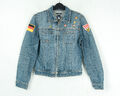 GAP Jeans Patchwork Damen S Jeansjacke Mantel Germany Stuttgart Flagge blau Top