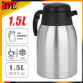 Thermoskanne 1.5L Edelstahl Isolierkanne Kaffeekanne Thermosflasche Teekanne