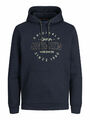 JACK & JONES Herren Kapuzenpullover Male Hoodie Sweat Logo Print