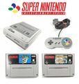 Super Nintendo SNES Konsole mit Spiel + Controller - aufbereitet - wie Neu