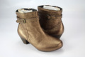 Vitaform Gr.39 Damen Comfort Stiefel Stiefeletten Boots Leder Gold TOP    F 490