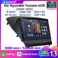 Android 13 Autoradio 8Kern 6+128GB GPS Navi DSP RDS 4G Für Hyundai ix35 Tucson