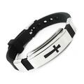 Armband Kreuz Lederarmband Edelstahl Herren Heiligenarmband Schildarmband kette 