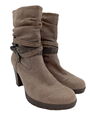 TAMARIS Reißverschluss-Stiefeletten Damen Gr. DE 36 braun-schwarz Casual-Look