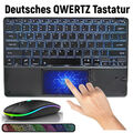QWERTZ Beleuchtete Tastatur Maus Für Samsung Galaxy Tab S9 S8 S7 S6 Lite A9+ A8