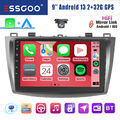 Carplay Autoradio Android 13 Für Mazda 3 2010-2013 2+32G GPS Navi RDS BT +Kamera