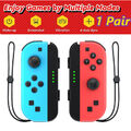 2er Set Für Nintendo Switch Joy y Con Controller Wireless Gamepad Blau + Rot