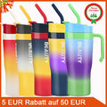 3stk/set Sport Wasserflasche Gym Travel Trinkflasche mit Strohhalm BPA frei