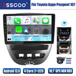 Android 13 Carplay Für Peugeot 107 Toyota Aygo C1 Autoradio 2+32G GPS RDS Kamera