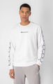 Champion Crewneck Sweatshirt Herren Pullover mit Jacquardband weiß