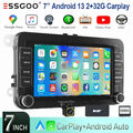 7" 2+32G Autoradio Android 13 Navi DAB+ Für VW GOLF 5 6 Passat Touran T5 Eos KAM