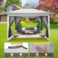 Pavillon 3,6x3,6M Gartenpavillon Popup Pavillon Partyzelt Gartenpavillon Faltbar