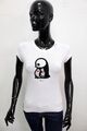 Maglia Pinko Donna Taglia M Cotone T-Shirt Bianco Maglietta Logo Maglia Italy