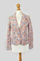 New Look Blumen Blazer Mehrfarbig Baumwollmischung Jersey Retro Style Gr. 10