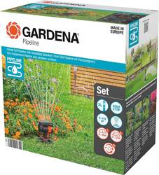 Gardena Starter-Set Pipeline Viereckregner, Rasensprenger, Rasenbewässerung