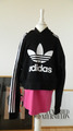 So cute! ADIDAS Sport-Set T-Shirt & Cropped Hoodie Adicolor 152 11-12 black pink