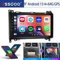 Android 13 Autoradio GPS RDS 4+64GB Für Mercedes-Benz A/B Klasse/Vito W169 W639