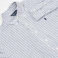 Ralph Lauren INDIVIDUELLE PASSFORM Herren blau kariert Freizeit Knopfleiste 39 15 1/2 Polo