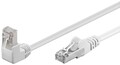 CAT 5e Netzwerkkabel, 90° gewinkelt, U/UTP; CAT 5-0100 U/UTP (1x90°) white 1m