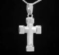 925 ECHT SILBER RHODINIERT *** Kreuz Anhänger 30 mm, Kette