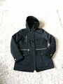 Zara Damen Winter Jacke Gr.36 mit Kapuze Schwarz Top Zustand 