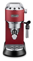 DeLonghi EC685.R Dedica Style Siebträger Kaffeemaschine 1300 W (Schwarz, Rot,