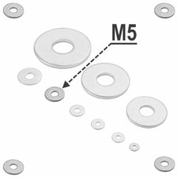 Unterlegscheiben DIN 9021 Beilagscheiben Edelstahl A2 V2A VA A4 rostfrei M2-M24✅In den Größen M2-M24 erhältlich ✅Schrauben-Niro®✅